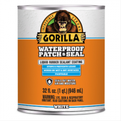 Gorilla 105340 Waterproof Patch & Seal, White, 32-oz. Liquid