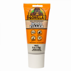 Gorilla 112124 Wood Filler, White, 6 oz. Tube