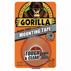 Gorilla 6065003 Mounting Tape, Clear, 1 x 60"