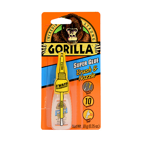 Gorilla 7500102 Super Glue Brush & Nozzle, 10g