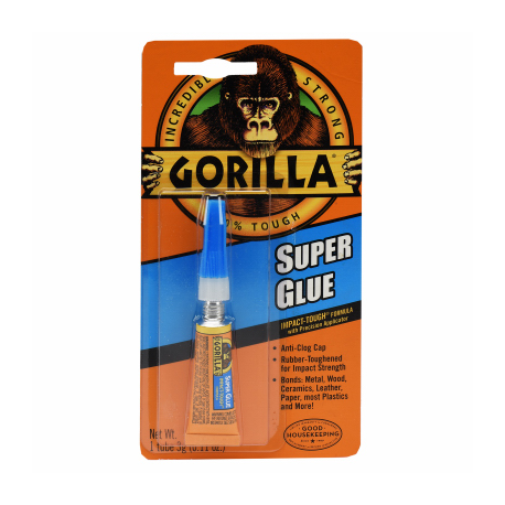 Gorilla 7900102 Super Glue, 3 g, 2-Pk.
