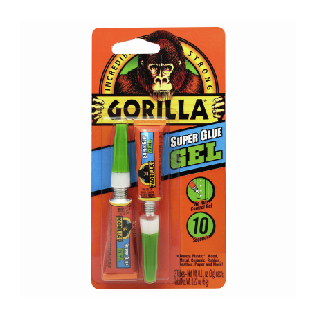 Gorilla 7820002 Super Glue Gel, 3-gm., 2-Pk.