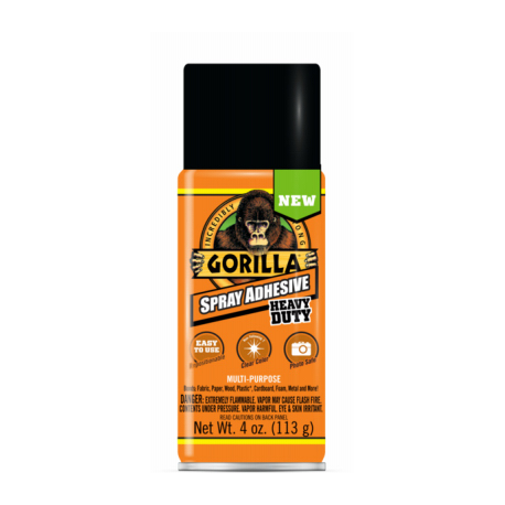 Gorilla 6346502 Spray Adhesive, Heavy-Duty, 4-oz.