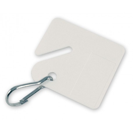 Lucky Line 259400 259 Numbered Square Slotted Cabinet Tags - White