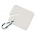 Lucky Line 2594160 259 Numbered Square Slotted Cabinet Tags - White