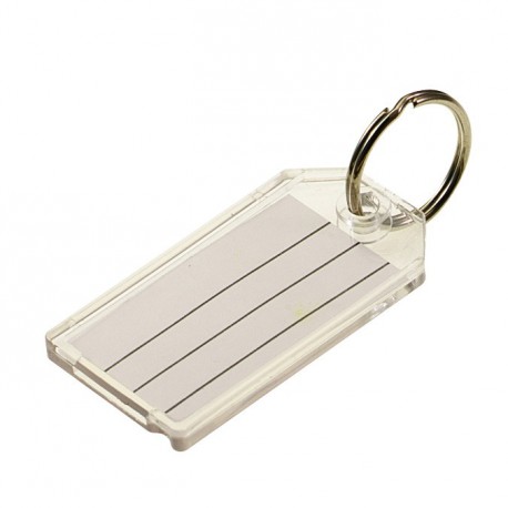 Lucky Line 20475 204 Key Tag with Split Ring - Clear