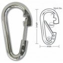 A561 A562 Tough Links Stainless Carabiner Snaps, Wire Gate