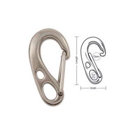 Tough Links Forged Stainless Carabiner Snaps, Wire Gate, Double Eye -  Padlock Outlet