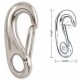 A591 A592 A592C A593 Tough Links Stainless Carabiner Snaps, Wire Gate, Fixed Eye