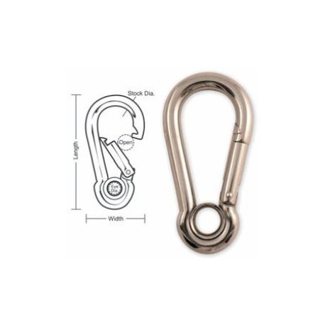 A542 A543 A544C A544 A545 Tough Links Stainless Interlocking Carabiner Snaps, with Eyelet