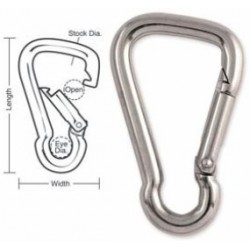 A549 A550 A551 A552 Tough Links Stainless Interlocking Carabiner Snaps