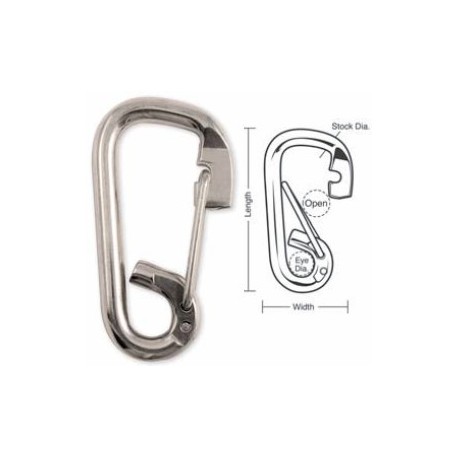 A557 A558 A557 A558 A5593 A559 Tough Links Stainless Loop Spring Carabiner Snaps, Wire Gate