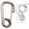 A557 A558 A559 Tough Links Stainless Loop Spring Carabiner Snaps, Wire Gate