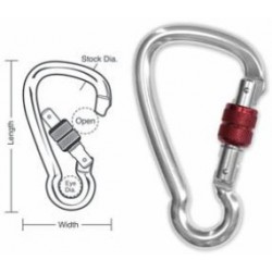 A576 A579 A582 Tough Links Locking Spring Carabiner Snaps, Screw Lock