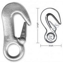A589 A590 Tough Links Forged Spring Hooks, Fixed Eye