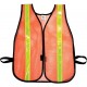 Mutual Industries Non-ANSI Reflective Heavy Weight Safety Vest with High-Gloss Stripes - Lime Reflective