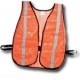 Mutual Industries Non-ANSI High Visibility Soft Mesh Safety Vest - 1" Silver Reflective Stripe