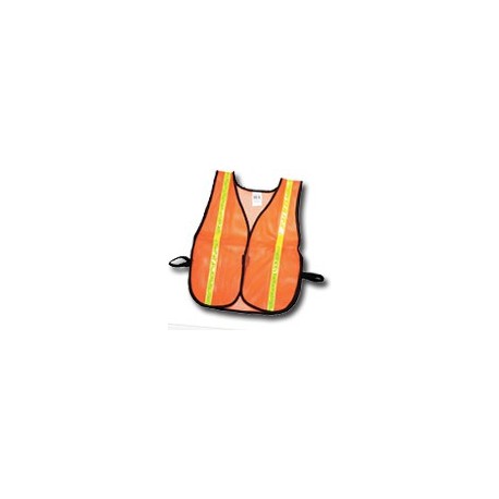 Mutual Industries Non-ANSI High Visibility Soft Mesh Safety Vest - 1" Lime Reflective Stripe