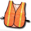 Mutual Industries Non-ANSI High Visibility Soft Mesh Safety Vest - 1" Lime Reflective Stripe