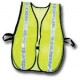 Mutual Industries Non-ANSI High Visibility Soft Mesh Safety Vest (Lime) - 1-3/8" White Reflective Stripe
