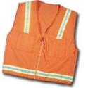 Mutual Industries Surveyor Safety Vest - Lime / Silver / Lime Reflective Stripe