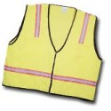 Mutual Industries Surveyor Safety Vest (lime) - orange/silver/orange Reflective Stripe