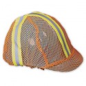 Mutual Industries 13500-100 Orange Mesh Reflective Construction Hard Hat / Helmet Cover