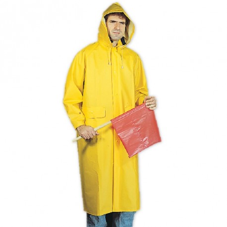 Mutual Industries 14506-0-5 14506 2-Piece .35 mm PVC Polyester Raincoat with Detachable Hood