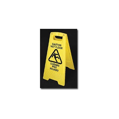 Mutual Industries Caution Wet Floor Yellow Industrial Floor Sign