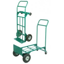 Mutual Industries 2-in-1 Two-Wheeler Hand Truck Converts into Platform Truck
