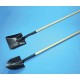 Mutual Industries Long Handle Round Point Digging Shovel with Roll Back Step