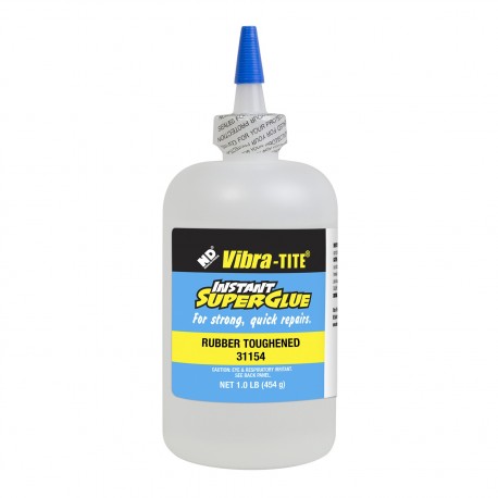 Vibra-Tite 31154 Cyanoacrylate Rubber Toughened - Shock and Impact Resistant 1 lb