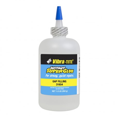 Vibra-Tite 31654 Cyanoacrylate Gap Filling Plastic Bonder 1 lb