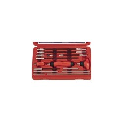 Genius Tools GA-015A 15PC 1/4" Hex. Ratcheting Screwdriver with Accessories