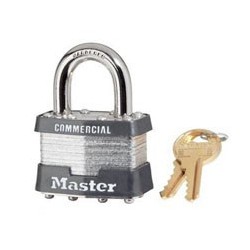 Master Lock 3, 3KA, No. 3 Laminated Steel Padlock 1-9/16" (40mm)