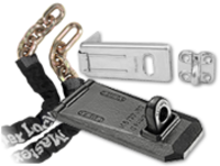 Padlock hasps, heavy duty hasp, Motorcycle chain locks, bicycle chain locks